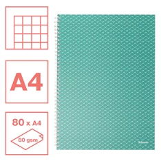 Esselte ColourBreeze A4 kockás zöld spirálfüzet Esselte ColourBreeze A4 kockás zöld spirálfüzet