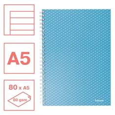 Esselte ColourBreeze A5 vonalas kék spirálfüzet Esselte ColourBreeze A5 vonalas kék spirálfüzet