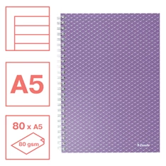 Esselte ColourBreeze A5 vonalas levendula spirálfüzet Esselte ColourBreeze A5 vonalas levendula spirálfüzet