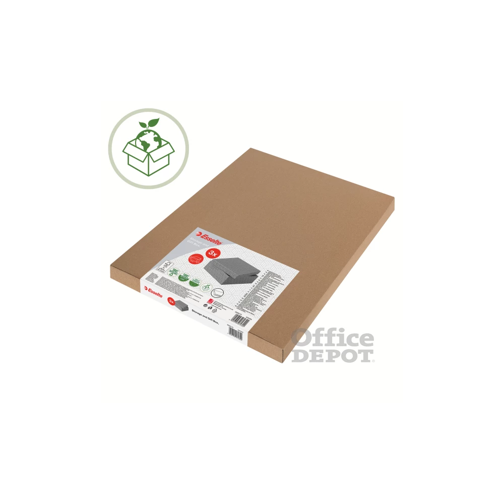 Esselte Home L méret 3db/csomag szürke tárolódoboz