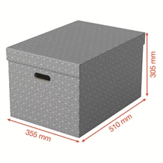 Esselte Home L méret 3db/csomag szürke tárolódoboz Esselte Home L méret 3db/csomag szürke tárolódoboz