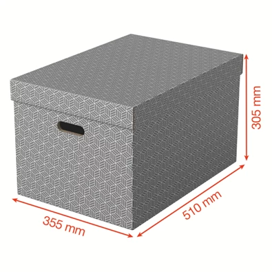 Esselte Home L méret 3db/csomag szürke tárolódoboz Esselte Home L méret 3db/csomag szürke tárolódoboz