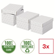 Esselte Home S méret 3db/csomag fehér tárolódoboz Esselte Home S méret 3db/csomag fehér tárolódoboz