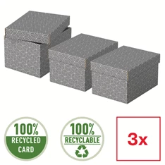 Esselte Home S méret 3db/csomag szürke tárolódoboz Esselte Home S méret 3db/csomag szürke tárolódoboz
