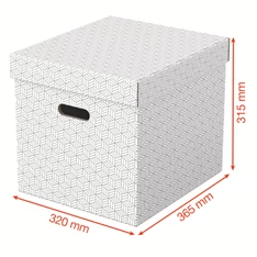 Esselte Home kocka alakú 3db/csomag fehér tárolódoboz Esselte Home kocka alakú 3db/csomag fehér tárolódoboz