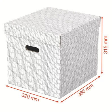 Esselte Home kocka alakú 3db/csomag fehér tárolódoboz Esselte Home kocka alakú 3db/csomag fehér tárolódoboz
