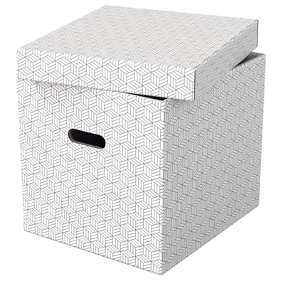 Esselte Home kocka alakú 3db/csomag fehér tárolódoboz Esselte Home kocka alakú 3db/csomag fehér tárolódoboz