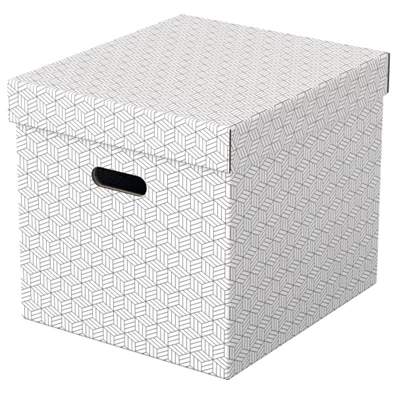 Esselte Home kocka alakú 3db/csomag fehér tárolódoboz Esselte Home kocka alakú 3db/csomag fehér tárolódoboz