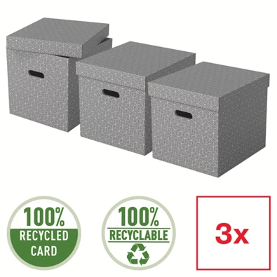 Esselte Home kocka alakú 3db/csomag tárolódoboz Esselte Home kocka alakú 3db/csomag tárolódoboz