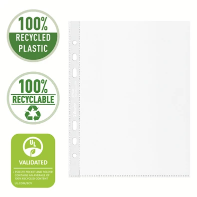 Esselte Recycled A5 narancsos 100db lefűzhető genotherm