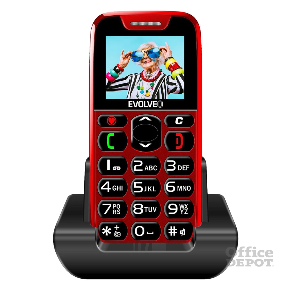 Evolveo EasyPhone EP501 1,8" piros mobiltelefon