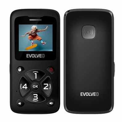 Evolveo EasyPhone ID 1,77" fekete mobiltelefon Evolveo EasyPhone ID 1,77" fekete mobiltelefon