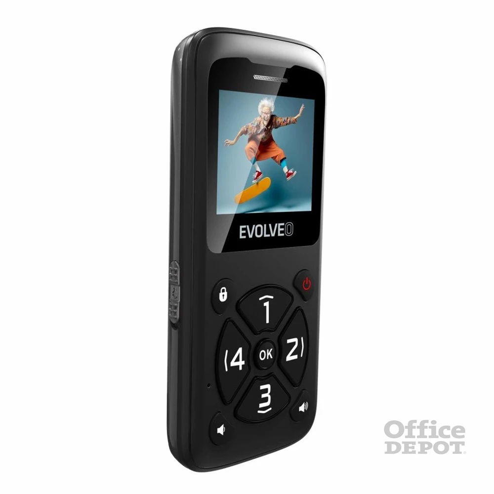 Evolveo EasyPhone ID 1,77" fekete mobiltelefon