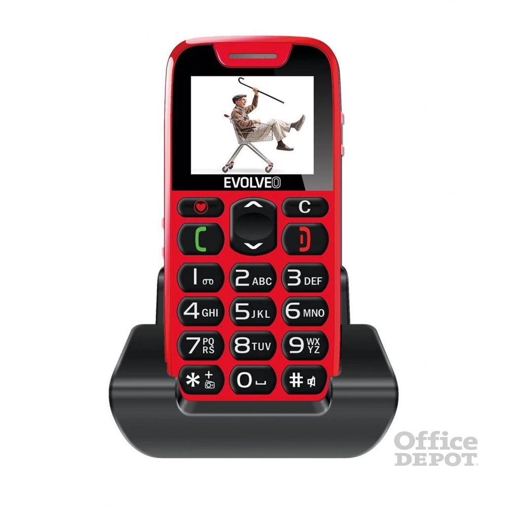 Evolveo Easyphone EP-500 1,8" piros mobiltelefon