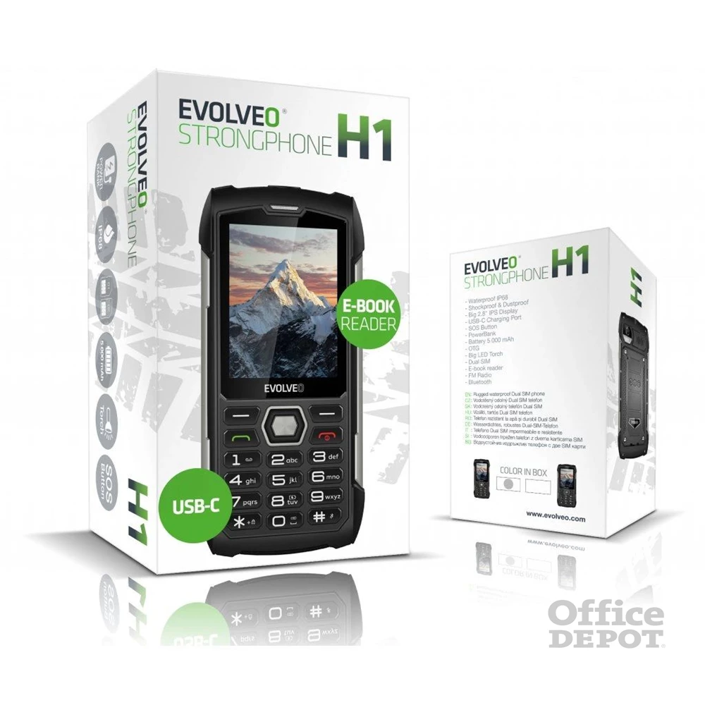 Evolveo STRONGPHONE H1 2,8" DualSIM fekete/szürke mobiltelefon
