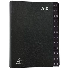 Exacompta A4 A-Z -ig karton fekete előrendező Exacompta A4 A-Z -ig karton fekete előrendező