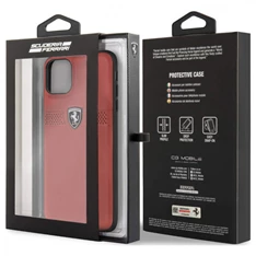 FERRARI Off Track iPhone 11 Pro Max piros szemcsés bőrtok FERRARI Off Track iPhone 11 Pro Max piros szemcsés bőrtok