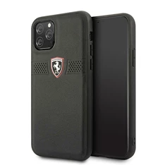 FERRARI Off Track iPhone 11 Pro fekete szemcsés bőr hátlap FERRARI Off Track iPhone 11 Pro fekete szemcsés bőr hátlap