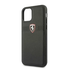 FERRARI Off Track iPhone 11 Pro fekete szemcsés bőr hátlap FERRARI Off Track iPhone 11 Pro fekete szemcsés bőr hátlap