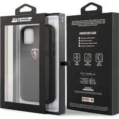 FERRARI Off Track iPhone 11 Pro fekete szemcsés bőr hátlap FERRARI Off Track iPhone 11 Pro fekete szemcsés bőr hátlap