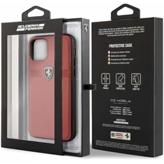 FERRARI Off Track iPhone 11 Pro piros szemcsés bőr hátlap FERRARI Off Track iPhone 11 Pro piros szemcsés bőr hátlap