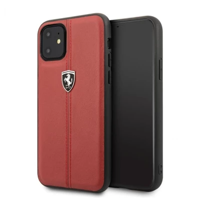 FERRARI iPhone 11 Pro Max függőlegesen csíkozott piros hátlap FERRARI iPhone 11 Pro Max függőlegesen csíkozott piros hátlap