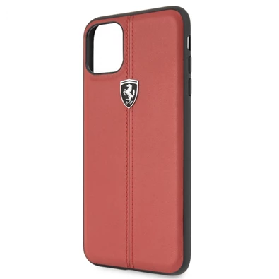 FERRARI iPhone 11 Pro Max függőlegesen csíkozott piros hátlap FERRARI iPhone 11 Pro Max függőlegesen csíkozott piros hátlap