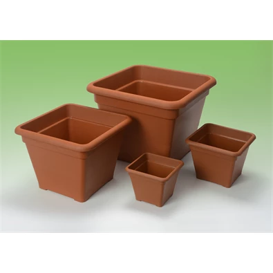 FLAIR Sydney 61298 terra 20x20 alátéttel szögletes virágcserép FLAIR Sydney 61298 terra 20x20 alátéttel szögletes virágcserép