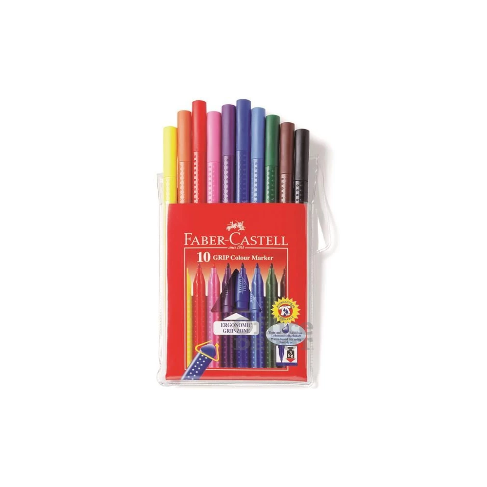 Faber-Castell Grip 10db-os vegyes színű filctoll készlet