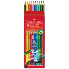 Faber-Castell Grip 2001 színes radíros 10db-os színes ceruza készlet Faber-Castell Grip 2001 színes radíros 10db-os színes ceruza készlet