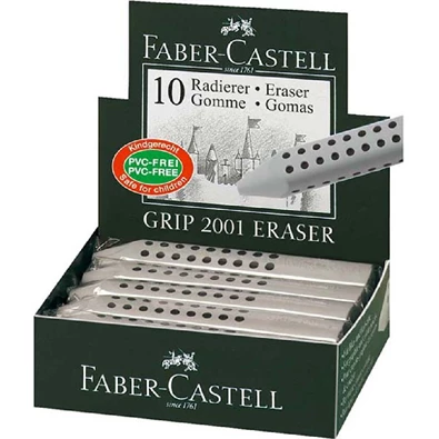 Faber-Castell Grip 2001 szürke radír Faber-Castell Grip 2001 szürke radír