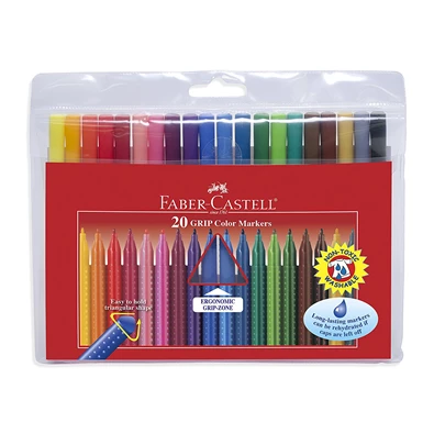 Faber-Castell Grip 155320 20db-os vegyes színű filctoll készlet Faber-Castell Grip 155320 20db-os vegyes színű filctoll készlet