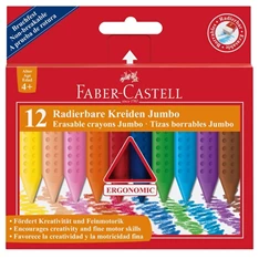 Faber-Castell Grip Jumbo 122540 háromszögletű 12db-os vegyes színű zsírkréta Faber-Castell Grip Jumbo 122540 háromszögletű 12db-os vegyes színű zsírkréta