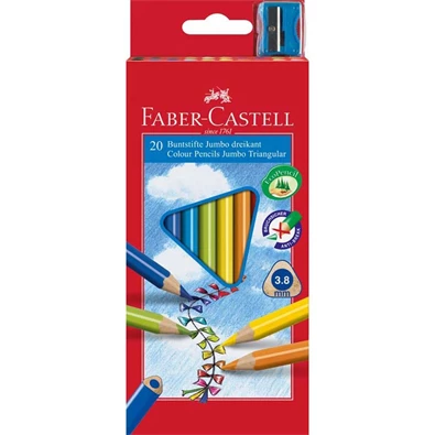 Faber-Castell Grip Junior háromszög alakú 20db-os színes ceruza készlet Faber-Castell Grip Junior háromszög alakú 20db-os színes ceruza készlet