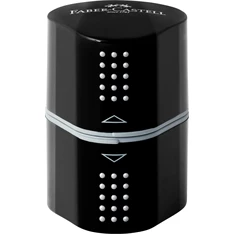 Faber-Castell Grip 2001Trio háromlyukú fekete tartályos hegyező