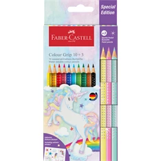 Faber-Castell Grip 2100 Unikornis 10+3 db háromszögletű színesceruza készlet