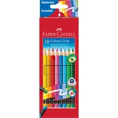 Faber-Castell Grip háromszögletű radíros 10 db színesceruza készlet