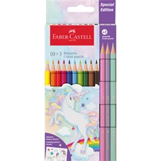 Faber-Castell Unikornis 10+3 db hatszögletű színesceruza készlet