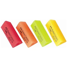 Faber-Castell háromszögletű neon ceruzafogó és radír Faber-Castell háromszögletű neon ceruzafogó és radír