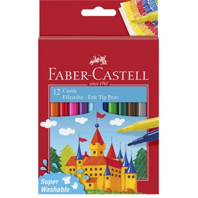 Faber-Castell kastélyos 554201 12db-os vegyes filctoll készlet Faber-Castell kastélyos 554201 12db-os vegyes filctoll készlet