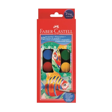Faber-Castell 24mm 12 színű vízfesték készlet Faber-Castell 24mm 12 színű vízfesték készlet