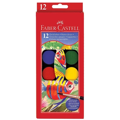 Faber-Castell 30mm 12 színű vízfesték készlet Faber-Castell 30mm 12 színű vízfesték készlet