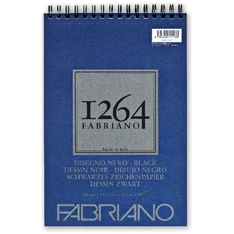 Fabriano 1264 200g A4 40lapos spirálkötött fekete rajztömb Fabriano 1264 200g A4 40lapos spirálkötött fekete rajztömb