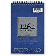Fabriano 1264 200g A5 20lapos spirálkötött fekete rajztömb Fabriano 1264 200g A5 20lapos spirálkötött fekete rajztömb