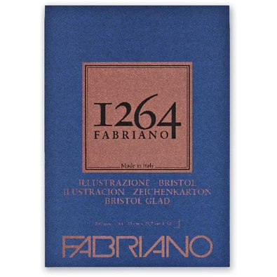 Fabriano 1264 Bristol 200g A4 50lapos ragasztott rajztömb Fabriano 1264 Bristol 200g A4 50lapos ragasztott rajztömb