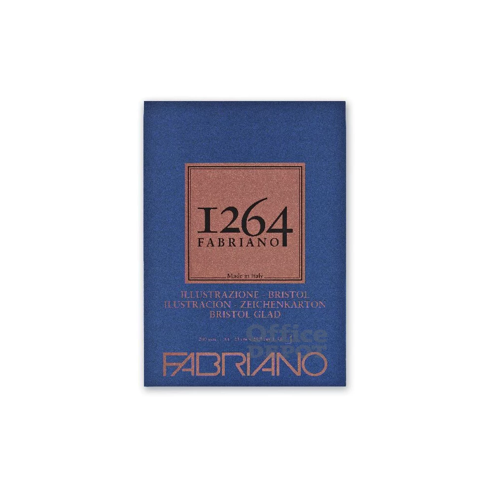 Fabriano 1264 Bristol 200g A4 50lapos ragasztott rajztömb
