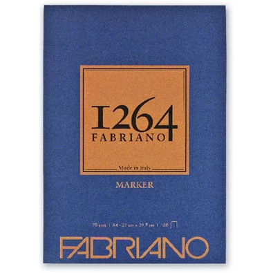 Fabriano 1264 Marker A4 70g/m2 100 lapos felül ragasztott tömb Fabriano 1264 Marker A4 70g/m2 100 lapos felül ragasztott tömb