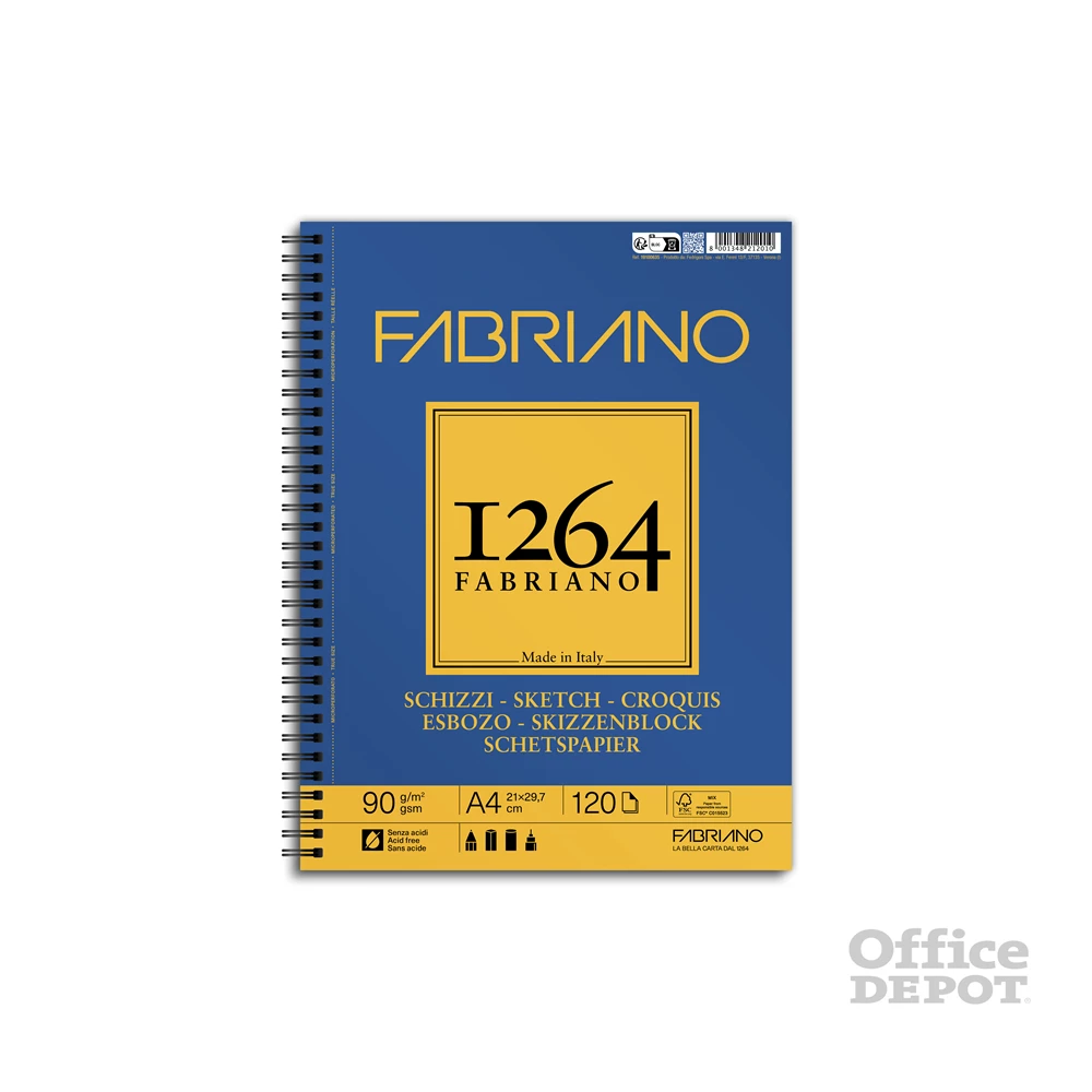 Fabriano 1264 Sketch 90 g A4 120 lap spirál rajz- és vázlattömb