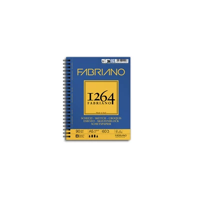 Fabriano 1264 Sketch 90 g A5 120 lap spirál rajz- és vázlattömb Fabriano 1264 Sketch 90 g A5 120 lap spirál rajz- és vázlattömb