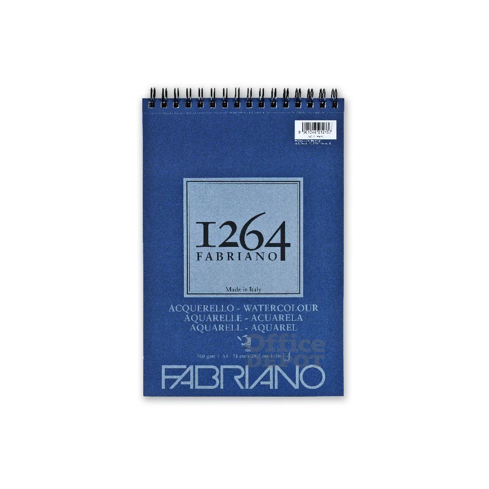 Fabriano 1264 Watercolour 300g A4 30lapos spirálkötött akvarell tömb